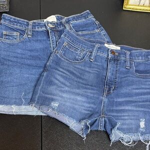 Madewell Universal Thread Bundle of 2 Classic Blue Denim Jean Shorts 26 & 27